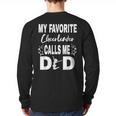 Cheer Dad My Favorite Cheerleader Calls Me Dad Long Sleeve T-Shirt Back Print