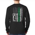 Cheer Dad Flag Green Cheerleading Long Sleeve T-Shirt Back Print Cheer Dad Flag Green Cheerleading Long Sleeve T-Shirt Back Print