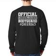 Cheer Dad Papa Official Cheerleader Bodyguard Long Sleeve T-Shirt Back Print