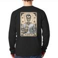 Cheer Dad Tarot Card Skeleton Cheerleading Fathers Day Long Sleeve T-Shirt Back Print Cheer Dad Tarot Card Skeleton Cheerleading Fathers Day Long Sleeve T-Shirt Back Print