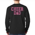 Cheer Dad Vintage Retro Cheerleading Pink Long Sleeve T-Shirt Back Print