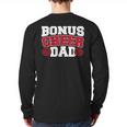 Cheer Stepdad Bonus Cheer Dad Red Long Sleeve T-Shirt Back Print