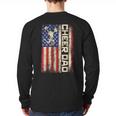 Cheerleader Dad Cheer Dad American US Flag Father Team Long Sleeve T-Shirt Back Print