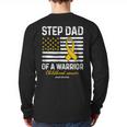 Childhood Cancer Survivor Support Step Dad Of A Warrior Long Sleeve T-Shirt Back Print