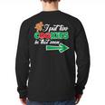 Christmas Twins Expecting Dad T-Shirt Pregnant Wife Tee Long Sleeve T-Shirt Back Print