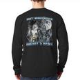 Cool Alpha Wolf Meme Don't Worry Kitten Daddy's Here Long Sleeve T-Shirt Back Print