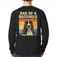 Cool Basset Hound For Men Dad Dog Basset Hound Lovers Long Sleeve T-Shirt Back Print