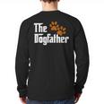 Cool Dog Dad Dog Father Shirt The Dogfather T-Shirt Long Sleeve T-Shirt Back Print