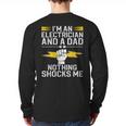 Cool Electrician For Men Dad Professional Electrician Long Sleeve T-Shirt Back Print