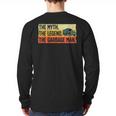 Cool Garbage Man Art For Men Dad Father Garbage Dump Truck Long Sleeve T-Shirt Back Print