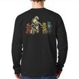 Cool Motocross Dirt Bike Biker Dad & Sons Father's Day Long Sleeve T-Shirt Back Print