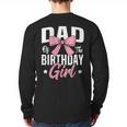 Coquette Pink Bow Men Dad Of The Birthday Girl Long Sleeve T-Shirt Back Print