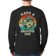 Have A Crappie Day Retro Fishing Sarcastic Dad Long Sleeve T-Shirt Back Print Have A Crappie Day Retro Fishing Sarcastic Dad Long Sleeve T-Shirt Back Print