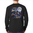 Crested Gecko Moon Retro Reptile Mom Dad Breeder Lover Long Sleeve T-Shirt Back Print