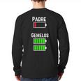 Cufflinks Battery Filled Tired Dad Low Battery Charge Long Sleeve T-Shirt Back Print