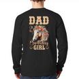 Cute Dad Of The Birthday Girl Horse Family Party Long Sleeve T-Shirt Back Print