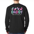 Cute Daddy Saurus Dad Dinosaur Birthday Boy Girl Family Long Sleeve T-Shirt Back Print