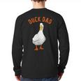 Cute Duck Dad Lover Illustration Duck Owner Long Sleeve T-Shirt Back Print