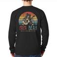 Cute Papa Bear Vintage Father's Day Retro Dad Guitar Long Sleeve T-Shirt Back Print