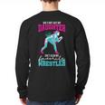 Cute Wrestling Daughter Favorite Wrestler Dad Mom Long Sleeve T-Shirt Back Print