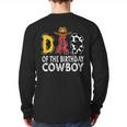 Dad 1st Birthday Cowboy Western Dad Birthday Boy Long Sleeve T-Shirt Back Print