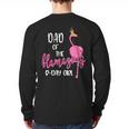 Dad Of B-Day Girl Flamazing Pink Flamingo Birthday Party Long Sleeve T-Shirt Back Print