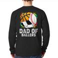 Dad Of Ballers Baseball Soccer Basketball Dad Long Sleeve T-Shirt Back Print Dad Of Ballers Baseball Soccer Basketball Dad Long Sleeve T-Shirt Back Print