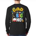 Dad Of The Big One Fishing Birthday Boy Family Party Long Sleeve T-Shirt Back Print