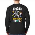 Dad Of The Birthday Boy Astronaut Outer Space Birthday Long Sleeve T-Shirt Back Print