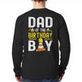 Dad Of The Birthday Boy Construction Worker Bday Long Sleeve T-Shirt Back Print