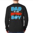 Dad Of The Birthday Boy Dog Lover Birthday Family Long Sleeve T-Shirt Back Print