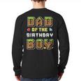 Dad Of The Birthday Boy Gamer Pixel Birthday Party Matching Long Sleeve T-Shirt Back Print