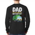 Dad Of The Birthday Boy Garbage Truck Birthday Party Long Sleeve T-Shirt Back Print