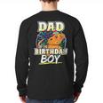 Dad Of Birthday Boy Kids Reptile Birthday Party Long Sleeve T-Shirt Back Print