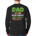 Dad Of The Birthday Boy Pixel Gamer Party Matching Family Long Sleeve T-Shirt Back Print