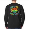 Dad Of The Birthday Boy Shirt Father Superhero Comic Party Long Sleeve T-Shirt Back Print