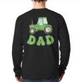 Dad Of The Birthday Boy Tractor Farm Trucks Family Party Long Sleeve T-Shirt Back Print