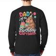 Dad Of The Birthday Capybara Boba Tea Girl Bday Party Family Long Sleeve T-Shirt Back Print