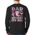 Dad Of The Birthday Cow-Girl Rodeo Cowgirl Bday Long Sleeve T-Shirt Back Print