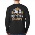 Dad Of The Birthday Cowboy Themed Birthday Boy Rodeo Cowboy Long Sleeve T-Shirt Back Print