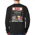 Dad Birthday Crew Movie Night Theme Matching Party Long Sleeve T-Shirt Back Print
