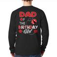 Dad Of The Birthday Girl Family Ladybug Birthday Long Sleeve T-Shirt Back Print