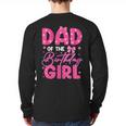 Dad Of The Birthday Girl Pink Bow Birthday Girl Family Long Sleeve T-Shirt Back Print Dad Of The Birthday Girl Pink Bow Birthday Girl Family Long Sleeve T-Shirt Back Print