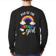 Dad Of The Birthday Girl Rainbow B-Day Matching Family Long Sleeve T-Shirt Back Print