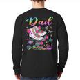 Dad Of The Birthday Girl Rolling Skate Family Matching Long Sleeve T-Shirt Back Print