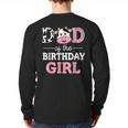 Dad Of The Birthday Girl Shirt Farm Cow Daddy Papa 1st Long Sleeve T-Shirt Back Print