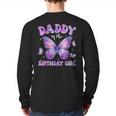 Dad Of The Birthday Girl Tie Dye Butterfly Birthday Family Long Sleeve T-Shirt Back Print Dad Of The Birthday Girl Tie Dye Butterfly Birthday Family Long Sleeve T-Shirt Back Print