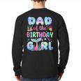 Dad Of The Birthday Mermaid Girl Family Matching Party Long Sleeve T-Shirt Back Print