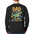 Dad Of The Birthday Party Outfit Dinosaur Squad Daddy Long Sleeve T-Shirt Back Print