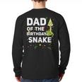 Dad Of The Birthday Snake Themed Birthday Party Long Sleeve T-Shirt Back Print
